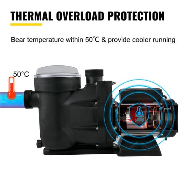 Pool pump - DUOKU - SPP150E - 750 W - 19200 L/h - 1 CV - 50 mm