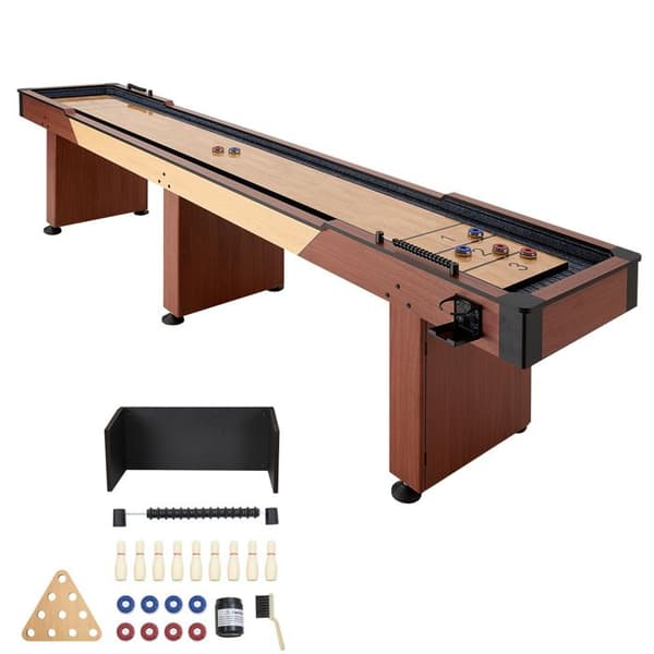 Spelbord 2-i-1 - DUOKU - BZSHB12FEET001 - Shuffleboard & Bowling - Längd 3,7 m - MDF, inomhus