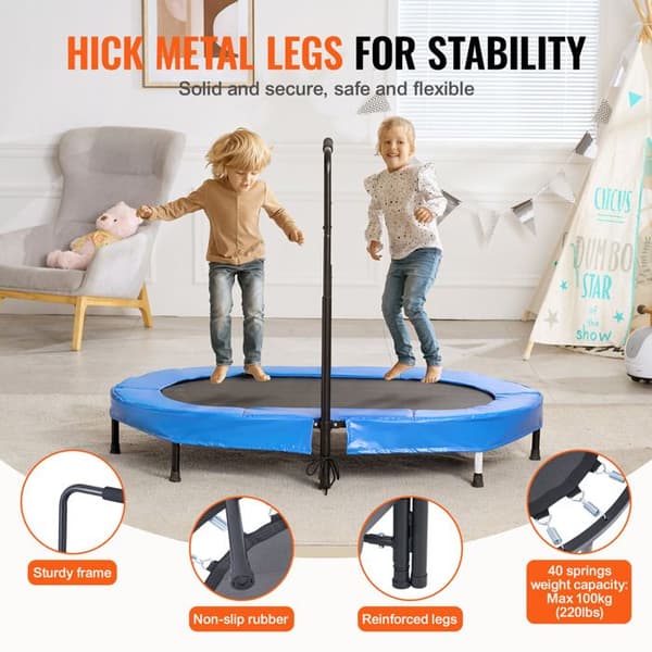 Trampolin - DUOKU - TX-B6399 - Mini sammenfoldelig - 56 x 36 tommer - Til børn - Udendørs