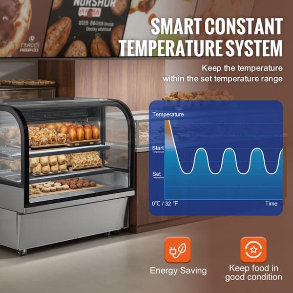 Køleudstilling - DUOKU - GN-1200R2 - 18 Cu.Ft. - Rustfrit Stål - Hærdet Glas
