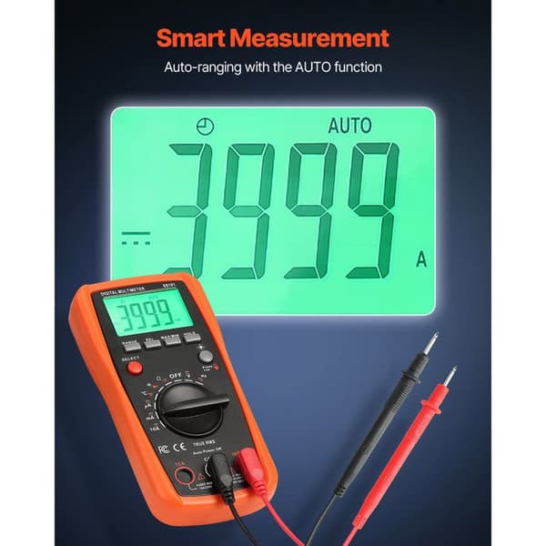 Multimeter TRMS-Duoku-4000 Points-Multifunktionsmåler til AC/DC Spænding, Strøm, Modstand