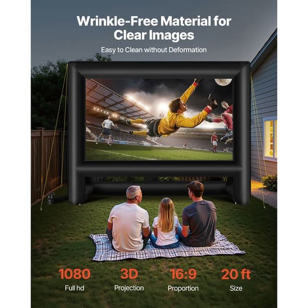 Bärbar Projektionsduk - DUOKU - 610 cm - Format 16:9 - Tvättbar - Lättinstallera
