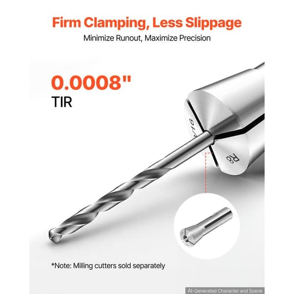 Tångspel - DUOKU - R823 - 1/16"-3/4" - Legerat stål 45# - TIR 0,0008"