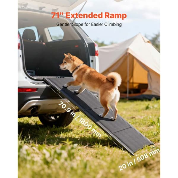 Fällbar ramp för hund - DUOKU - 180 x 50,8 cm - 113 kg - Oxford-tyg - 4 vikningar