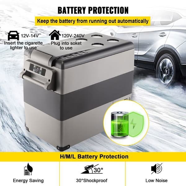 Bilkylskåp 49,5L - Duoku - Elektrisk Kylbox Bil 60W - Hem/Camping Pengar