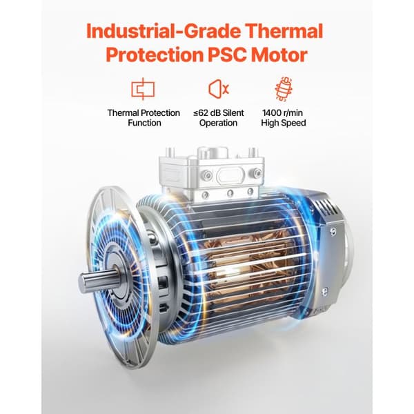 Gulvventilator - DUOKU - HS-20-ACA - 570mm - 90 Graders oscillation - 3 Hastigheder Svart