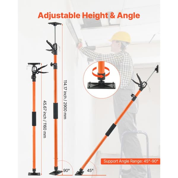 Teleskopiskt Stödstativ 116-290 cm-Duoku-2-Pack-Justerbar Stång-med Snabbkoppling-Maximal Belastning 70 kg
