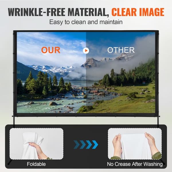 Projiceringsskærm - DUOKU - 254 cm - 4K 1080 HD - Uden folder - 16:9