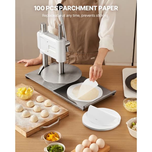 Manuell Pastaspress - Duoku - Plattans Diameter 24 cm - Rostfritt Stål Pizzapress - Degmaskin för Chapatis