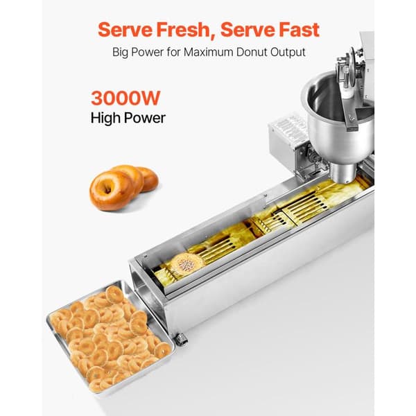 Donutmaskin - DUOKU - DH-15L - Elektrisk - 3000W - Kapacitet 5,5L