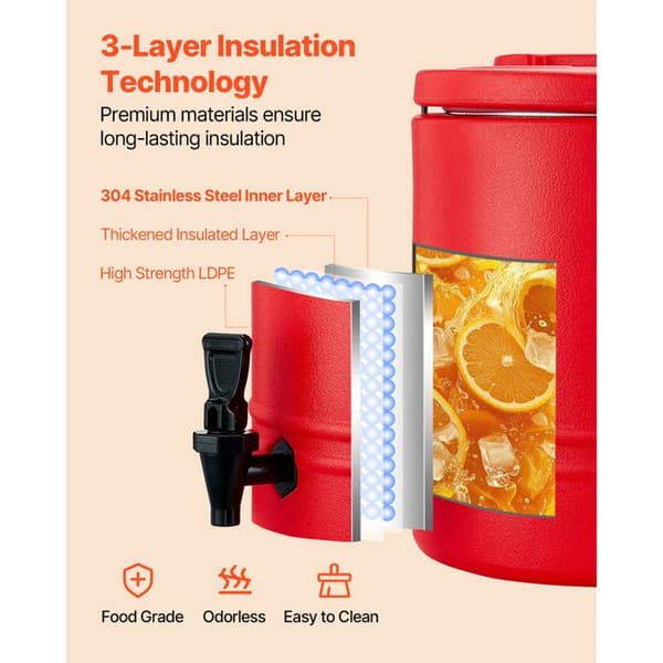 Isotermisk Dryckesdispenser - DUOKU - 11,4 L - Icke Elektrisk - Kran - Camping