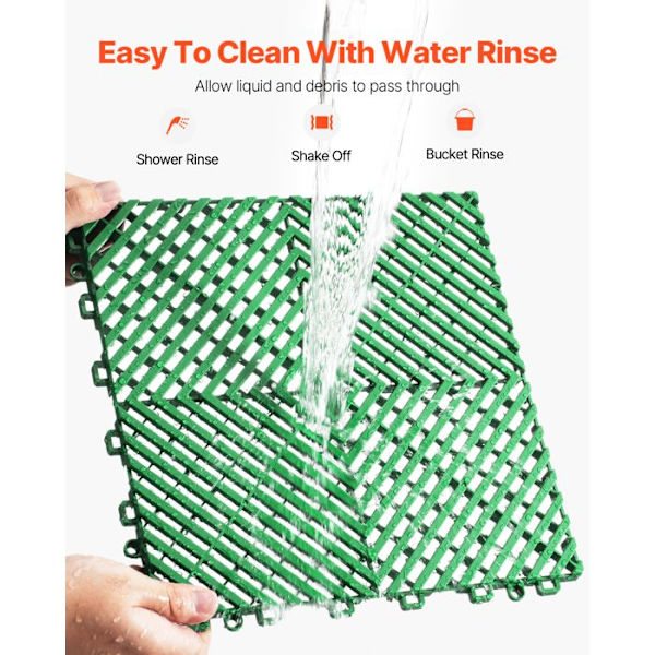 Drænplade Samlesystem-Duoku-310x310 mm-Modulær Samlesystem-PP Antiskrid Grøn-50 stk