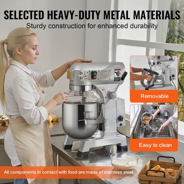 Robot Pâtissier - DUOKU - 550 W - 10 L - Rustfrit Stål - 3 Tilbehør