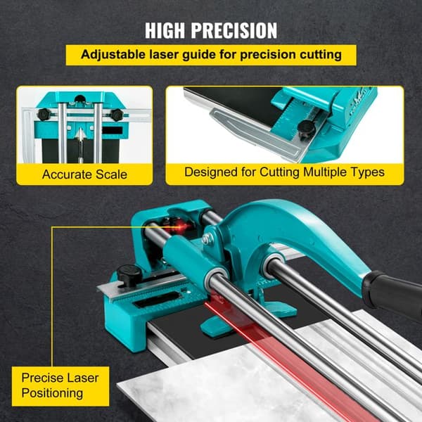 Manuell kakelskärmaskin - DUOKU - L-05 - 600 mm - Aluminium - Precision Laser Guide