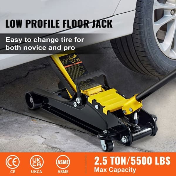 Lågprofil domkraft - DUOKU - S385 - 2,5 t - Lyft 85–380 mm - Stål