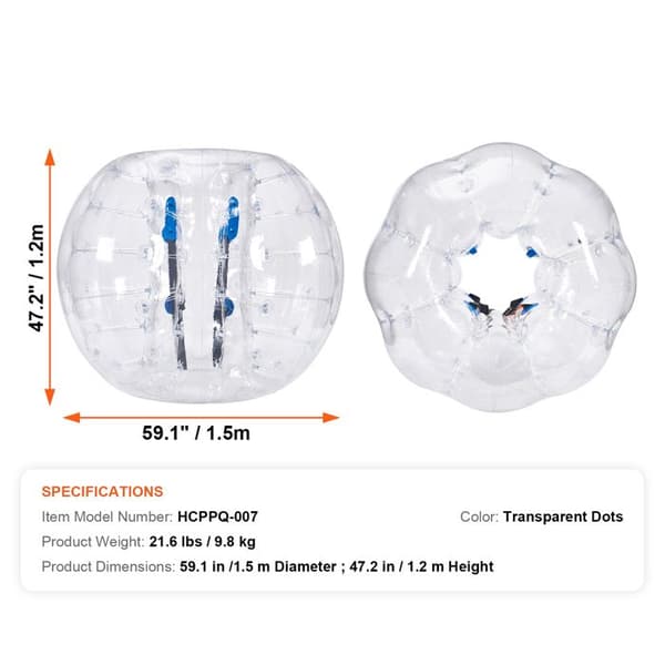 Ballon Pare-chocs Gonflable - DUOKU - HCPPQ-007 - 1,5 m - PVC 0,8 mm - Gennemsigtig Transparent