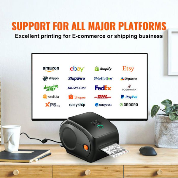 Etiketterprinter - DUOKU - Automatisk Genkendelse - 300 DPI - Bluetooth - 4x6