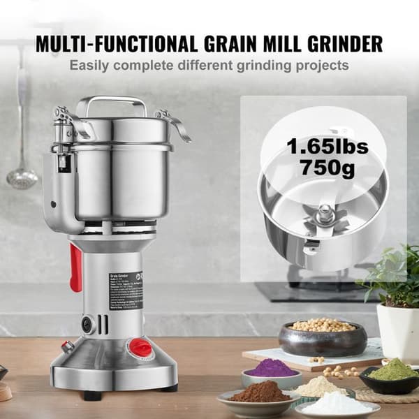 Mølle til korn - DUOKU - HC-750 - 2000 W - Rustfrit stål - 750 g