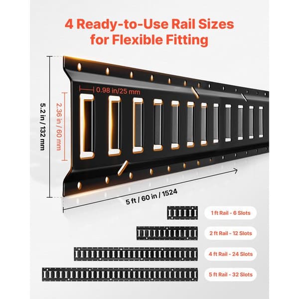 E-Track Fästen Kit - Duoku - 8 Rails - 36 Tillbehör: 2 Spännremmar - 8 O-Ringar - 8 D-förankringar osv.