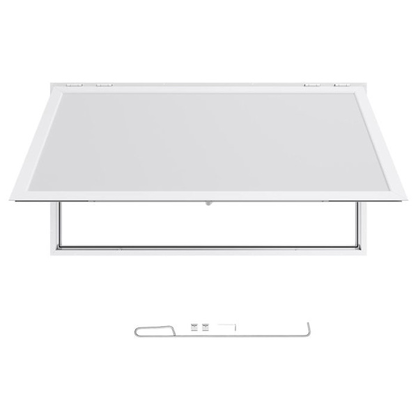 Servicevindue til Madvogn-Duoku-188 x 101,6 cm-Aluminiumramme-til Salgsboder