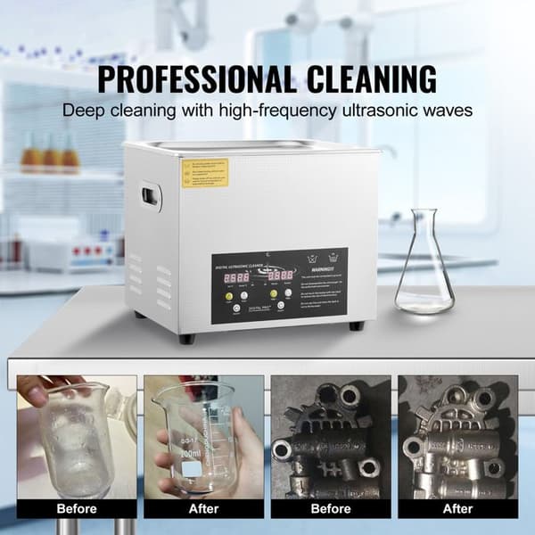 Ultralydrenser-Duoku-10 L-Professionel Digital Laboratorie Renser med Timer