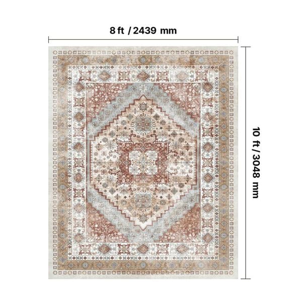 Tæppe - DUOKU - FGFZHS8-10FT - Maskinvaskbart - Antiskrid TPR - Korte hår 6 mm brun