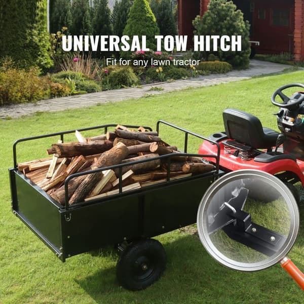 Tipvogn - DUOKU - BTC002C - Kapacitet 340 kg - 15 ft3 - Sort Stål
