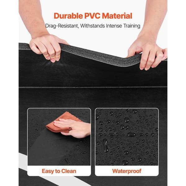Brottningsmatta - DUOKU - WR-10*10*1.25 - 3 x 3 m - Tjocklek 3 cm - Fällbar i PVC - Svart