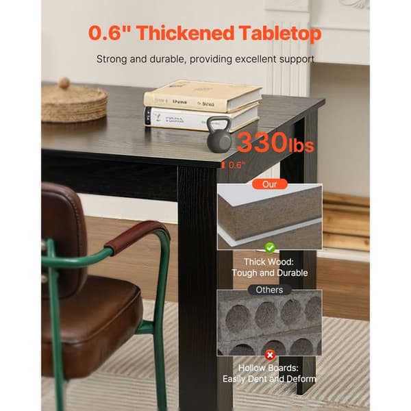 Rektangulärt Matbord - DUOKU - 160 cm - Trä - 6 Platser - Modern Möblering