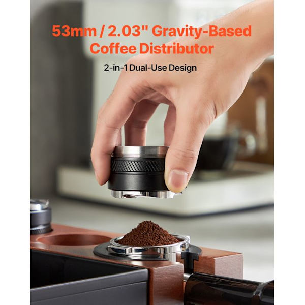 Kaffedispenser - DUOKU - 53 mm - Rustfrit stål 304 - 2 i 1 - Viftebase