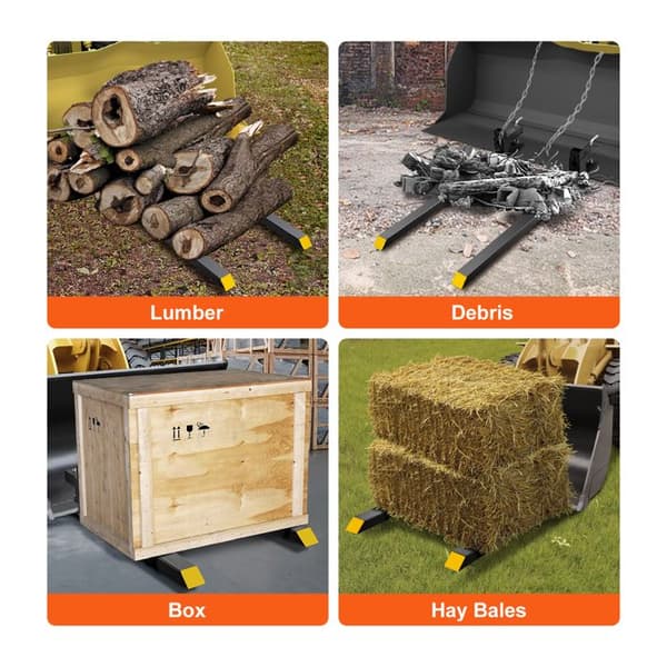Robuste Pallet Gaffel-Duoku-907 kg Kapacitet-43 tommer Grip Gaffel-Frontrender Tilbehør til Traktor