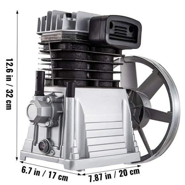 Kompressor - DUOKU - 3HP - 375 L/min - 11 bar - Pump med dubbla cylindrar i aluminium