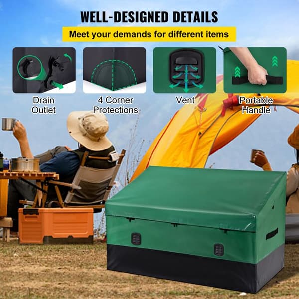 Uteförvaringsbox - DUOKU - VV-OSB-230 - 230 Gallons - Vattentät PE-Tarps - Galvaniserad Ram