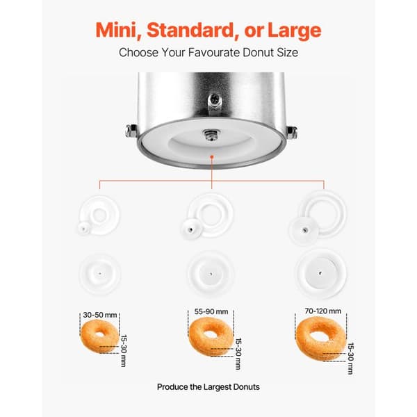 Donutmaskin - DUOKU - DH-15L - Elektrisk - 3000W - Kapacitet 5,5L