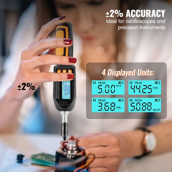 Digital momentnøgle - DUOKU - DSM1-100008B - 0,3–8 N·m - Præcision ±2% - 1/4" bit