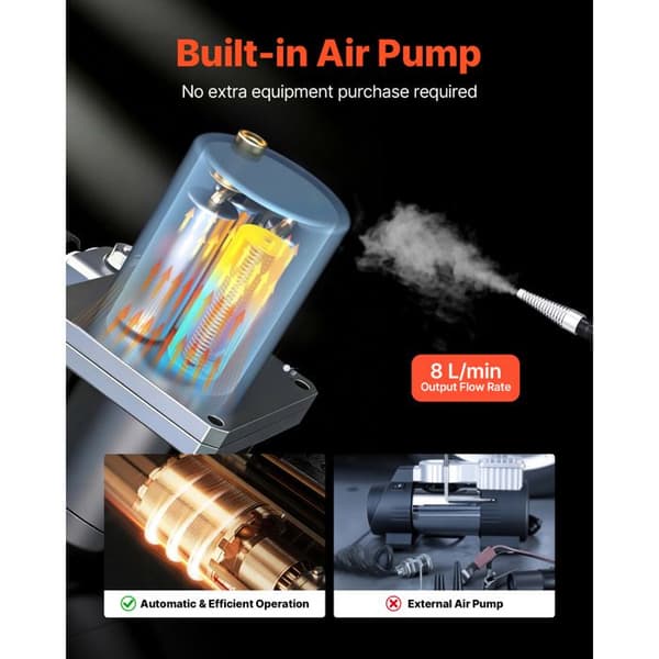 Röksensor - DUOKU - SD703 - 12 V - Dubbel läge Luft/Rök - Dubbel pump svart, orange
