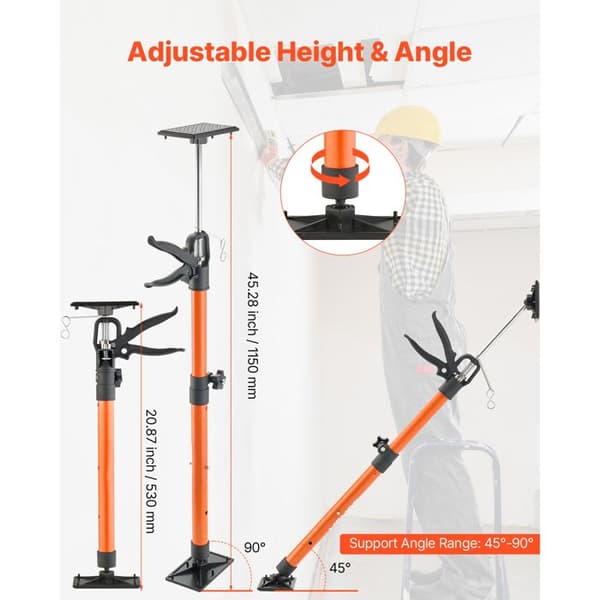 Teleskopisk Stödstång 54-115 cm-Duoku-Pack av 2-Justerbar Stång-med Snabbkoppling-Vikttålighet 70 kg