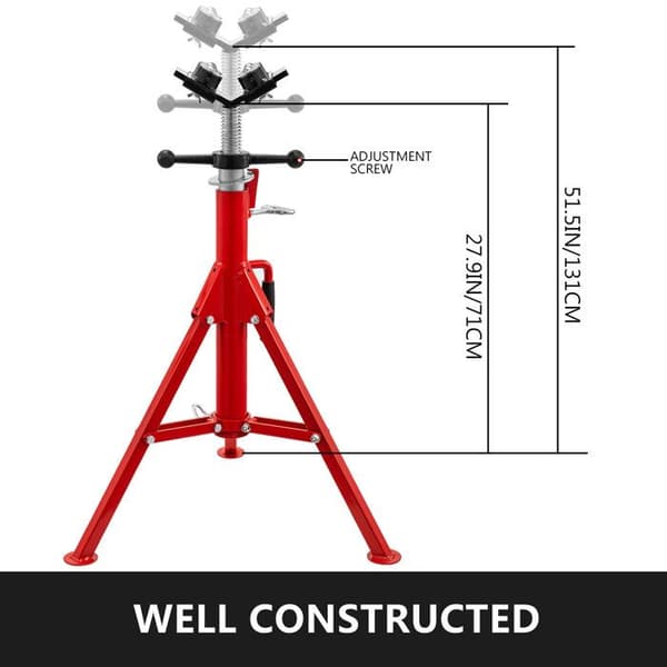 Stöd för rör - DUOKU - 1107A - 1 500 lb - Höjd 71–131 cm - Stål