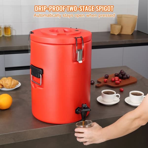 Isothermisk Drikkevare Dispenser - DUOKU - 7.6 L - Rustfrit Stål - Kran - Fødevarekvalitet