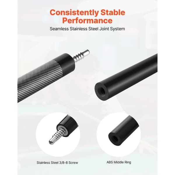 Billard-queue - DUOKU - 1 Kappale - 1473,2 mm - Lasikuitu - Titaan