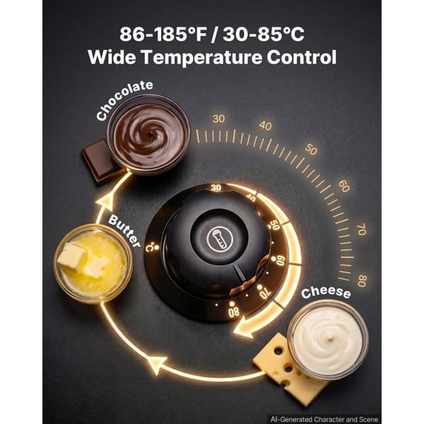 Chokladfondue - DUOKU - CS-2A - 2 behållare GN1/6 - 800 W - Kapacitet 4 kg