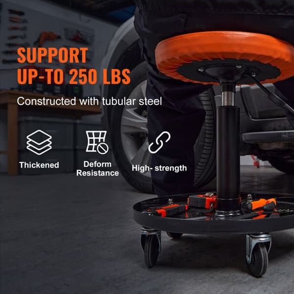 Mekaniker Stool - DUOKU - Pneumatisk Garage Sæde - Justerbart 22-28 in - 250 LBS - PU Stål