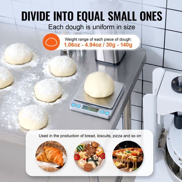 Dough Divider - DUOKU - XZ-40 - 40 stycken - 30–140 g - Rostfritt stål 304