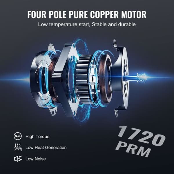 Vakuumpumpe - DUOKU - TW-1.5K(R32) - 1/4 HK - 180 W - 4,5 CFM