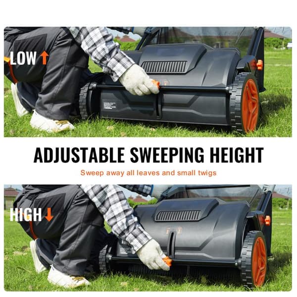 21 Tommers Skubbeskubber - Duoku - Rive og Græsopsamler, 3,5 ft³ Mesh Pose, Robust Stål