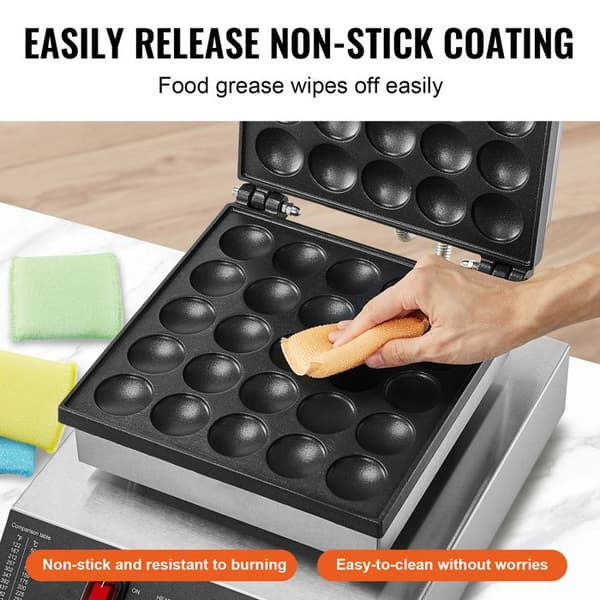 Mini pandekage maskine - DUOKU - 25 dele - 1700 W - Rustfrit stål - Non-stick pengar