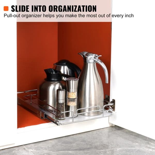 Skabsorganisator - DUOKU - LX-C9261B - Kromstål - 13 kg - Sølv pengar