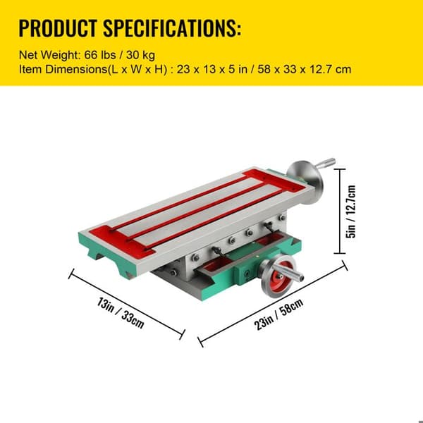 Fräsmaskin - DUOKU - 450 × 170 mm - Glidarbord - 2 Axlar - 4 Spår