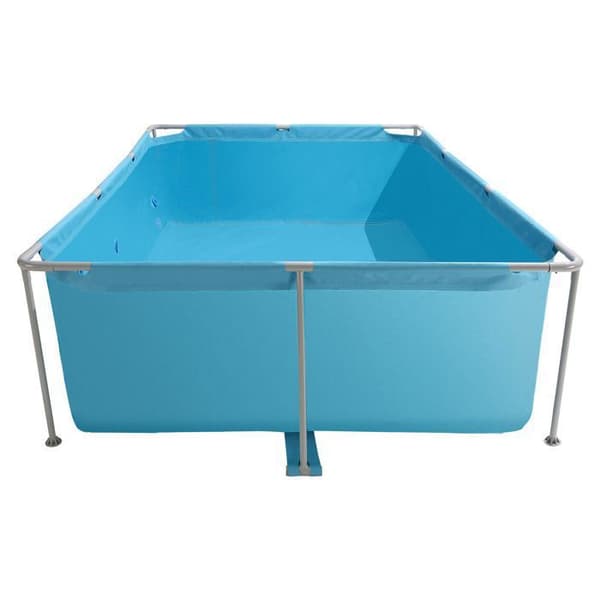 Rektangulär Uppblåsbar Pool - DUOKU - 3 x 2 x 0,76 m - Stålstruktur - Kapacitet 3959 L - Blå Blå