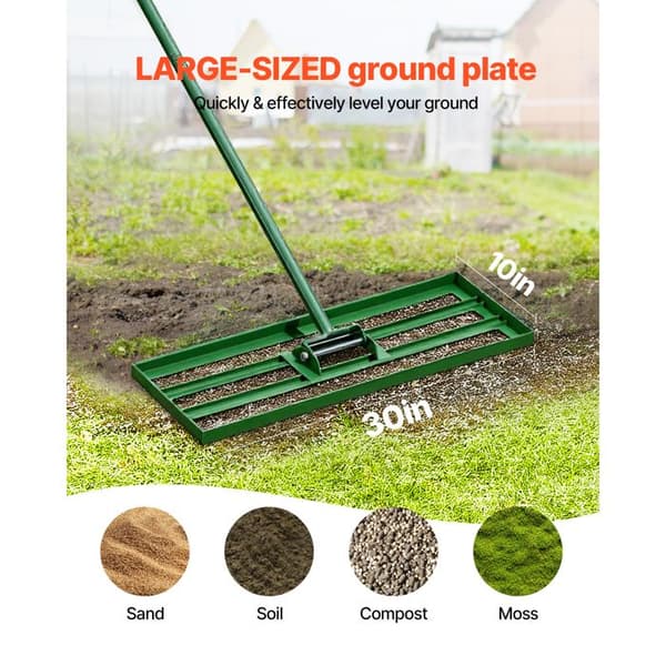 "Græsplæne Nivelleringsrake 75,8x25,4 cm - Duoku - til Havearbejde, Golfbaner, Landbrug"
